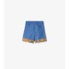Pantaloncini in cotone con risvolto a quadri