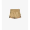 Pantaloncini in cotone con risvolto a quadri