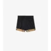 Pantaloncini in cotone con risvolto a quadri