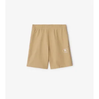 Pantaloncini in cotone con stampa Knight