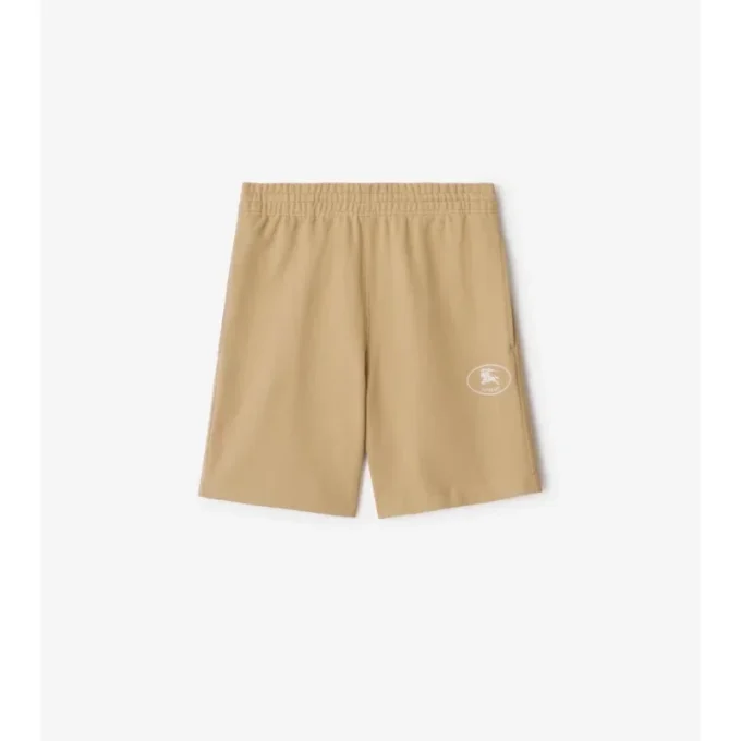 Pantaloncini in cotone con stampa Knight