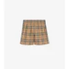 Pantaloncini in cotone elasticizzato a quadri