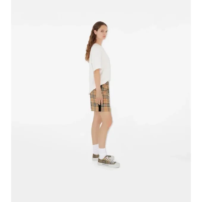 Pantaloncini in cotone a quadri