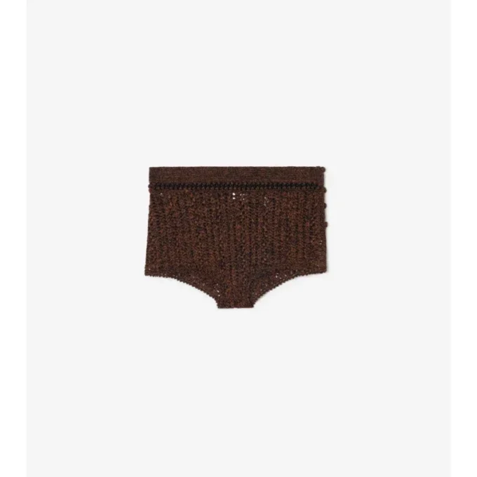 Pantaloncini in cotone Moulina lavorati all’uncinetto