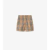 Pantaloncini in cotone Oxford a quadri