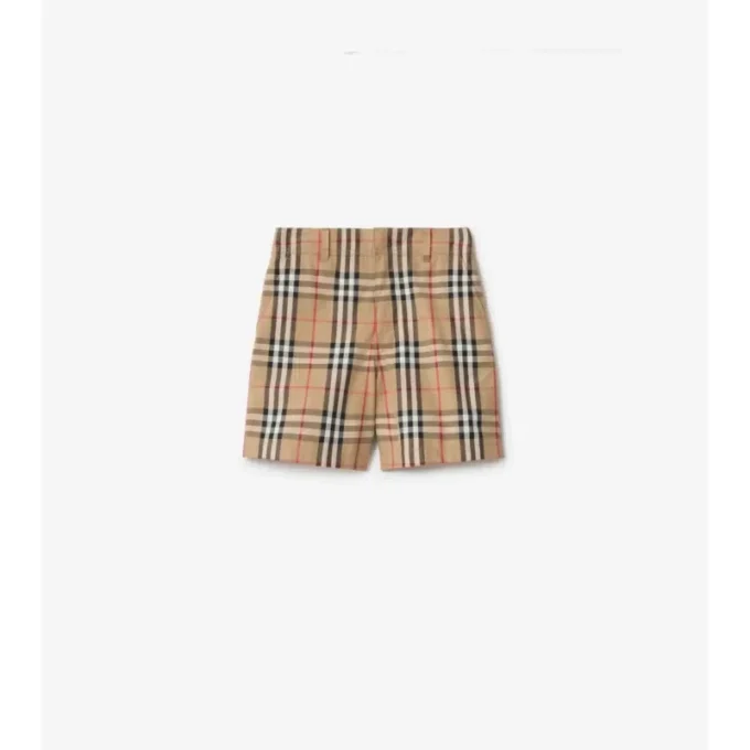 Pantaloncini in cotone Oxford a quadri