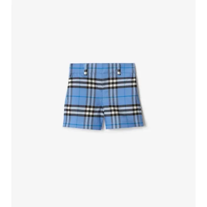 Pantaloncini in cotone Oxford a quadri