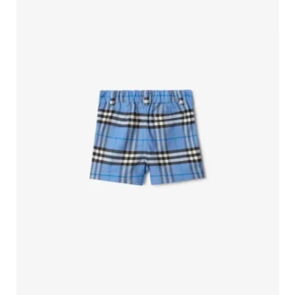 Pantaloncini in cotone Oxford a quadri