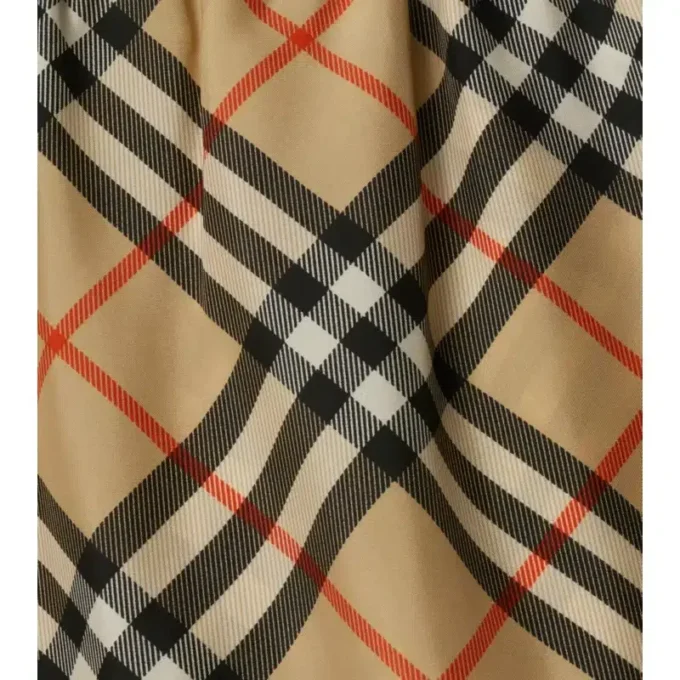 Pantaloncini in seta a quadri