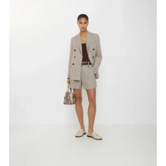 Pantaloncini sartoriali in lana a quadri
