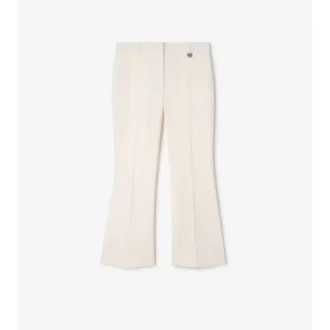 Pantaloni a zampa corti in lana