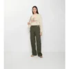 Pantaloni cargo in Gabardine con rifiniture a quadri