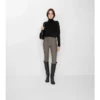 Pantaloni da equitazione in cotone elasticizzato a spina di pesce