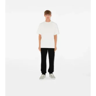 Pantaloni da jogging in cotone con inserti a quadri