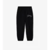 Pantaloni da jogging in cotone con logo in corsivo a quadri