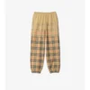 Pantaloni da jogging in cotone con motivo a quadri sfumato