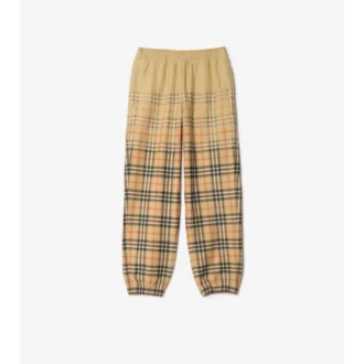 Pantaloni da jogging in cotone con motivo a quadri sfumato