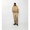 Pantaloni da jogging in cotone con motivo a quadri sfumato