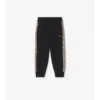 Pantaloni da jogging in cotone con rifiniture a quadri