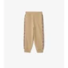 Pantaloni da jogging in cotone con rifiniture a quadri