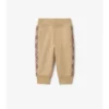 Pantaloni da jogging in cotone con rifiniture a quadri