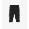 Pantaloni da jogging in cotone con rifiniture a quadri