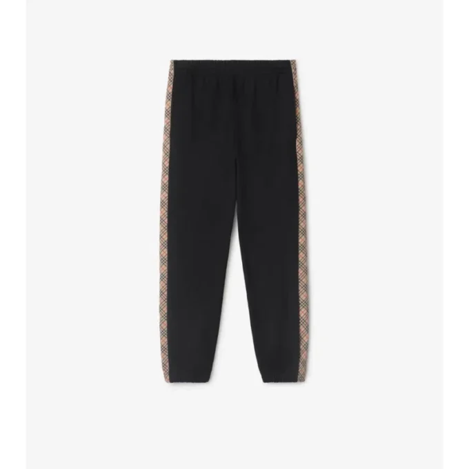 Pantaloni da jogging in cotone con rifiniture a quadri