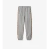 Pantaloni da jogging in cotone con rifiniture a quadri