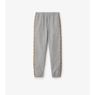 Pantaloni da jogging in cotone con rifiniture a quadri