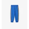 Pantaloni da jogging in cotone con rifiniture a quadri