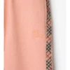 Pantaloni da jogging in cotone con rifiniture a quadri