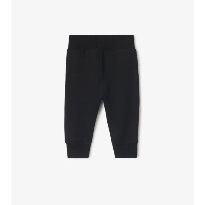 Pantaloni da jogging in cotone con rifiniture a quadri