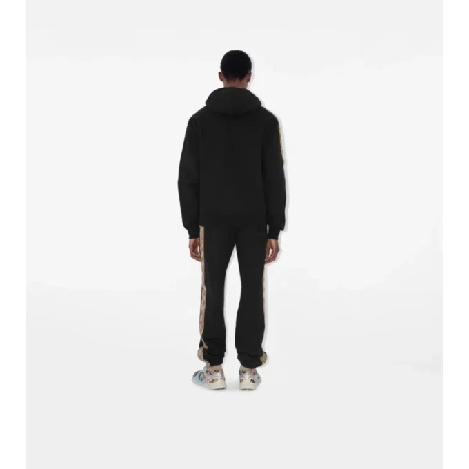 Pantaloni da jogging in cotone con rifiniture a quadri