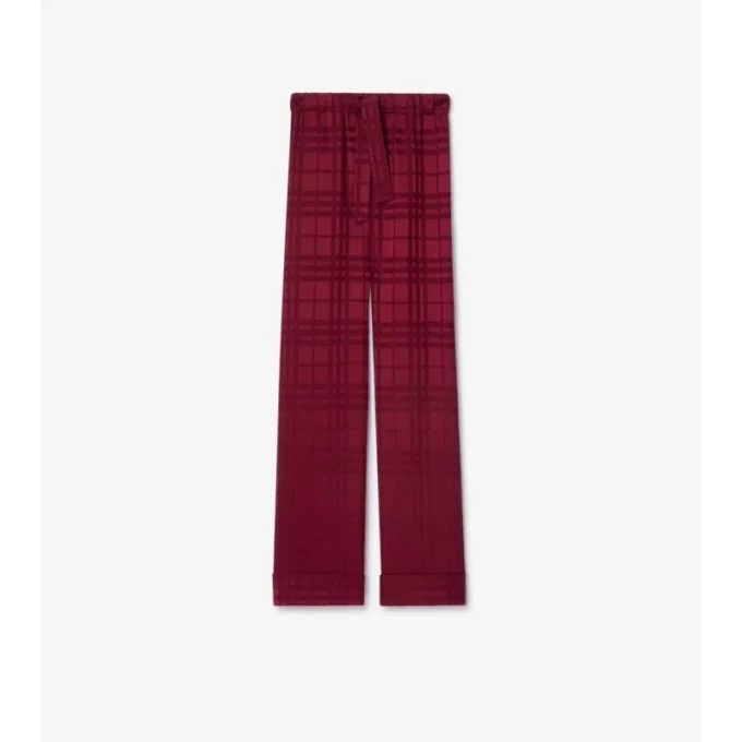 Pantaloni da pigiama in seta a quadri