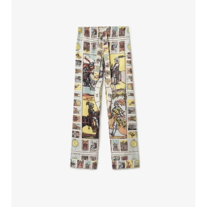 Pantaloni da pigiama in seta Tarocchi