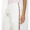 Pantaloni da tuta in cotone con bordi a quadri