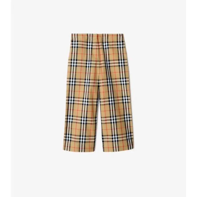 Pantaloni in cotone a quadri