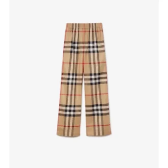 Pantaloni in cotone a quadri