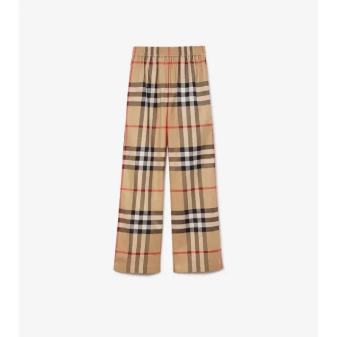 Pantaloni in cotone a quadri