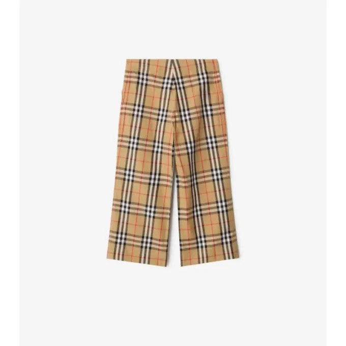Pantaloni in cotone a quadri