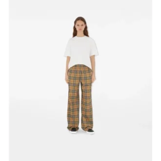 Pantaloni in cotone a quadri