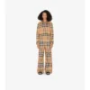 Pantaloni in cotone a quadri