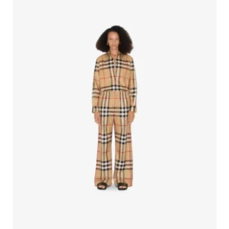 Pantaloni in cotone a quadri