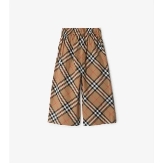 Pantaloni in cotone a quadri