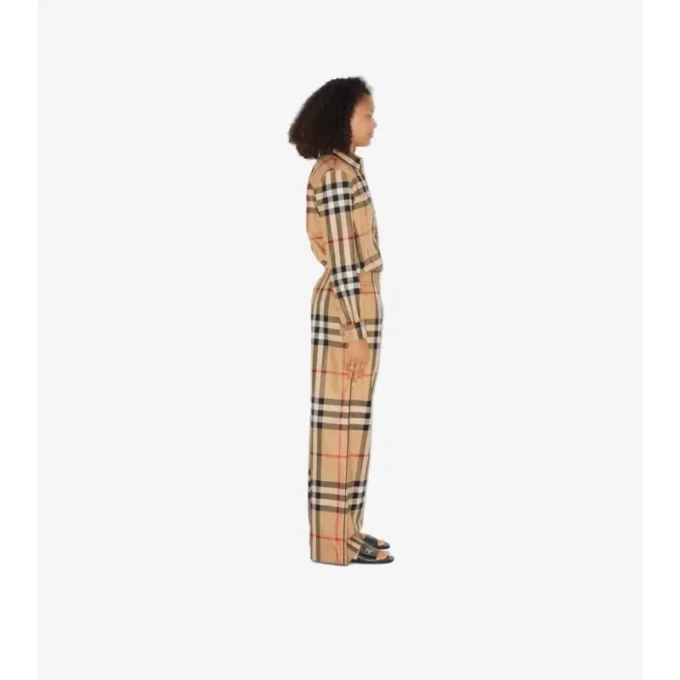 Pantaloni in cotone a quadri