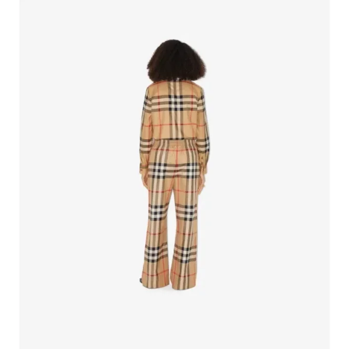 Pantaloni in cotone a quadri