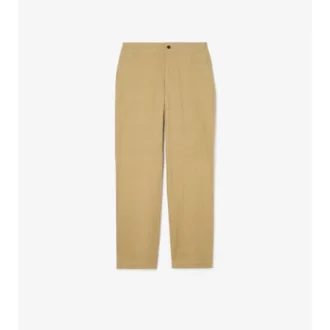 Pantaloni in cotone a quadri testurizzato