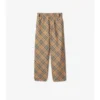Pantaloni in twill a quadri
