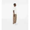 Pantaloni in twill a quadri