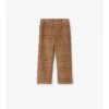 Pantaloni in velluto a coste con motivo a quadri